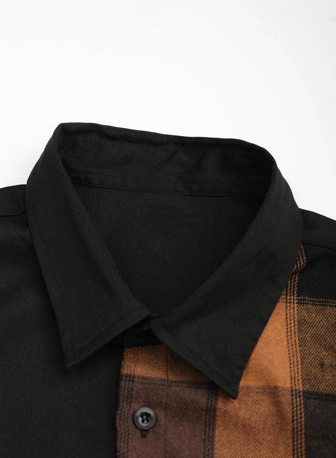 Take Two Men Checked Button Front Pocket Detail Jacket - Image 3